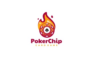 Poker Chip Simple Logo Style