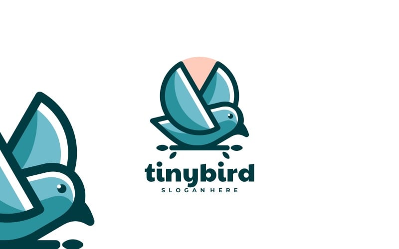 Tiny Bird Simple Mascot Logo Logo Template