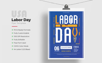 Attractive Labor Day Flyer Template