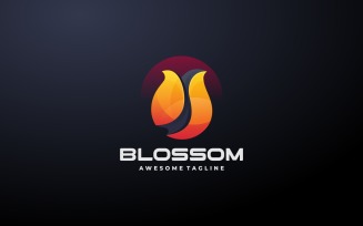 Blossom Gradient Logo Style