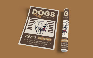 National Dog Day Flyer Template