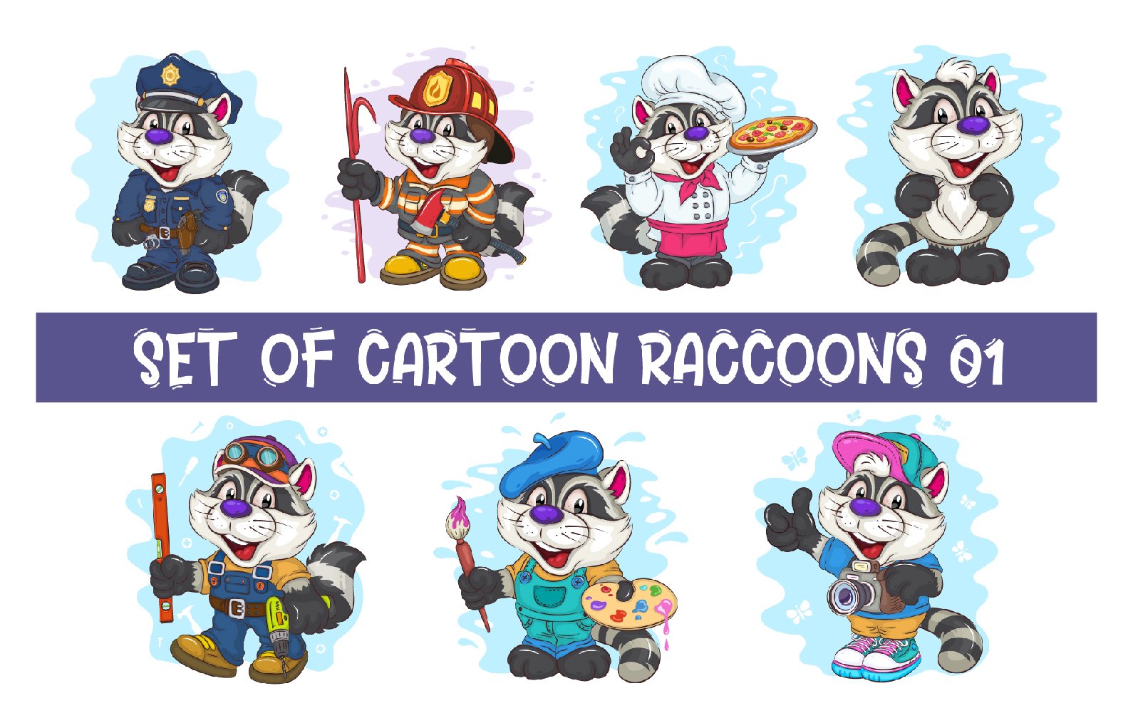Kit Graphique #228614 Caractere Raccoon Web Design - Logo template Preview