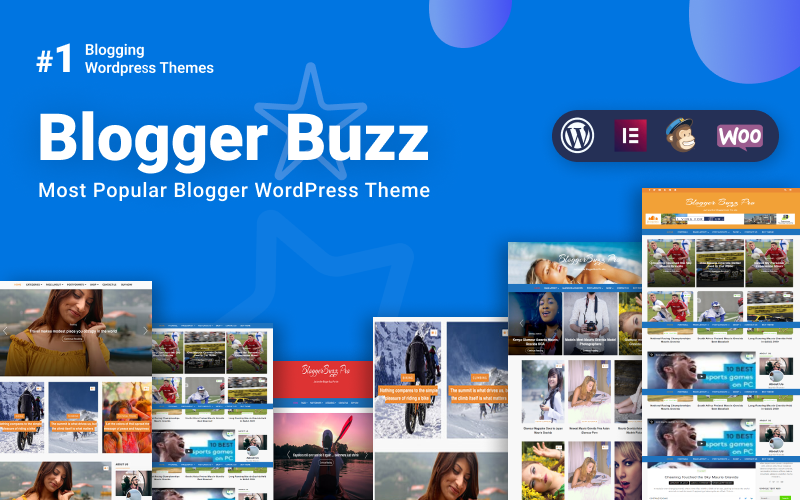 Blogger Buzz Free - Magazine and WordPress Template WordPress Theme