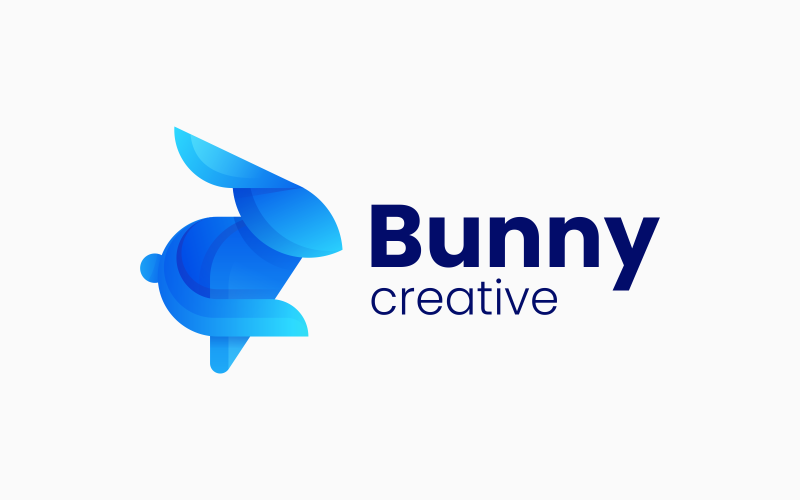 Bunny Gradient Logo Design Logo Template