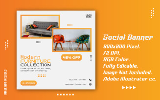 Creative promotional social media post ads banner template