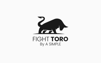 Fight Bull Silhouette Logo
