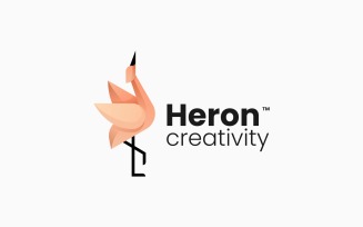 Heron Gradient Color Logo Design