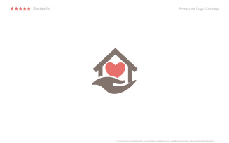 Home care, nursing home logo template.