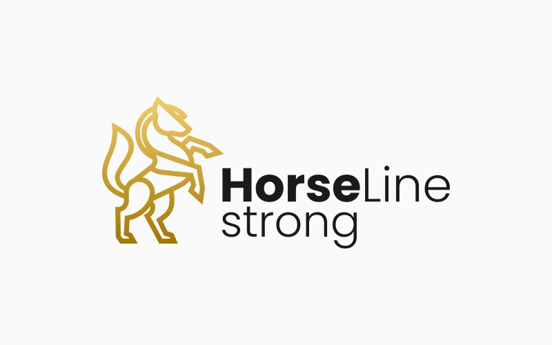Horse Line Art Luxury Logo Logo Template