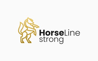 Horse Line Art Luxury Logo
