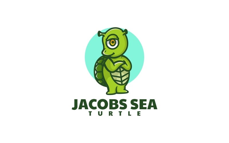 Jacobs Sea Turtle Simple Logo Logo Template