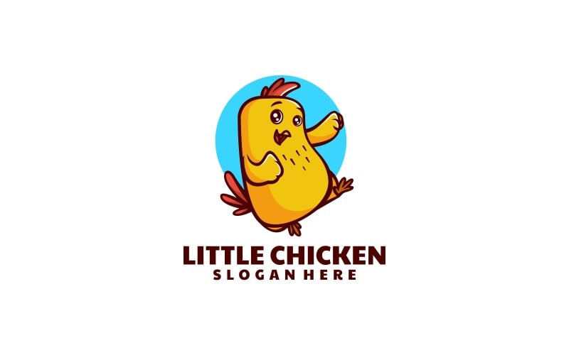 Little Chicken Simple Mascot Logo Style Logo Template