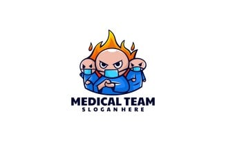 Medical Team Cartoon Logo Style