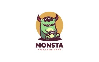 Monster Simple Mascot Logo