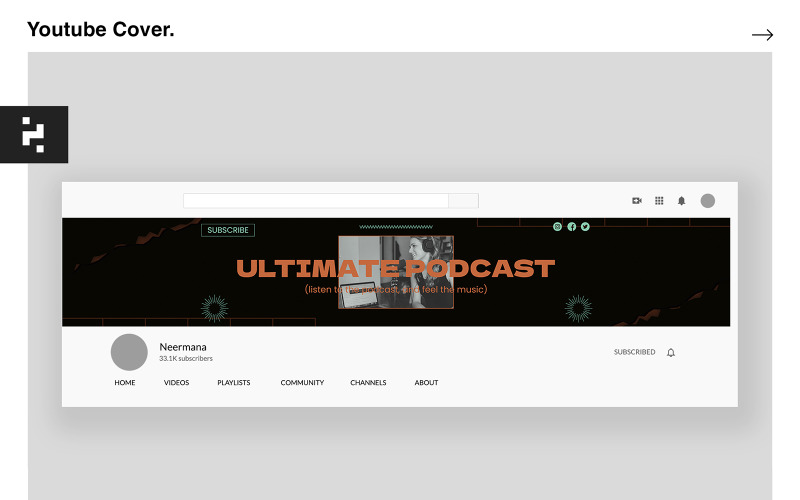 Podcast Youtube Cover Template Social Media