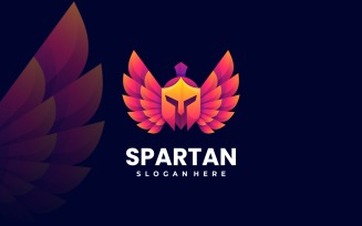 Spartan Gradient Colorful Logo Style