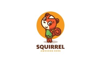 Squirrel Mascot Cartoon Logo Design