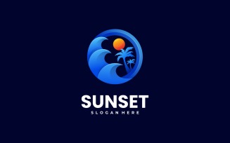 Sunset Gradient Logo Template