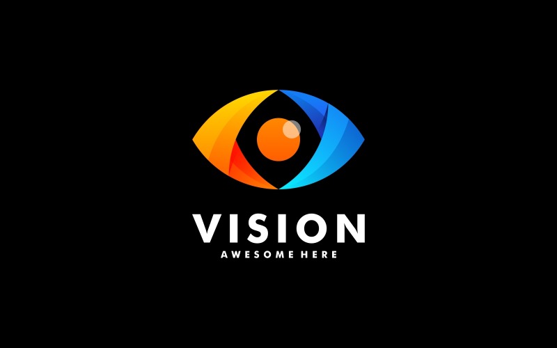 Vision Colorful Logo Style Logo Template