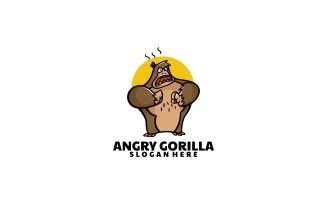Angry Gorilla Simple Mascot Logo