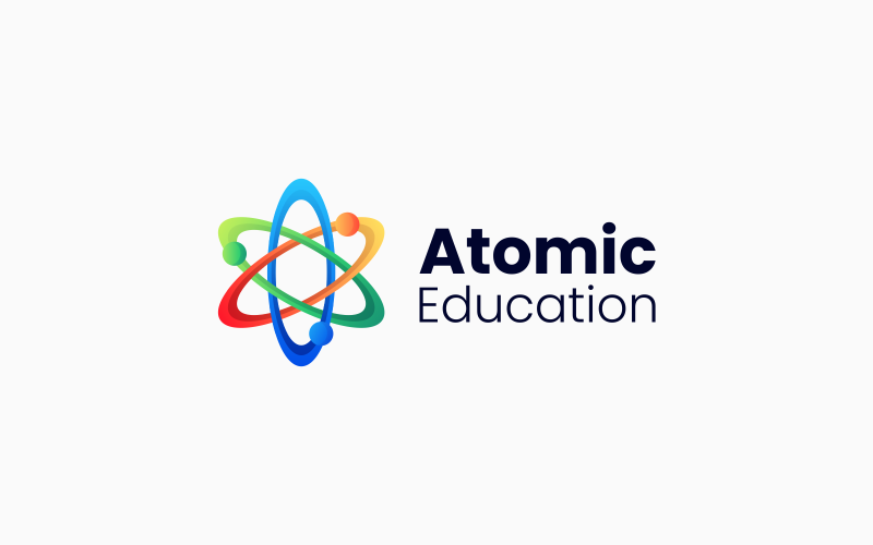 Atom Colorful Logo Template