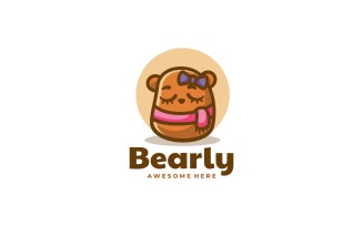 Bear Mascot Cartoon Logo Design