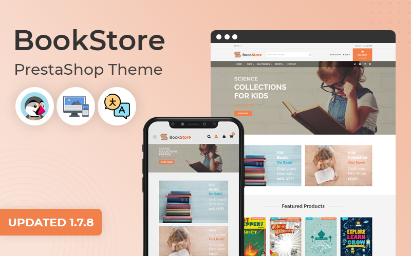 BookStore - Online Book Store Prestashop Theme PrestaShop Theme