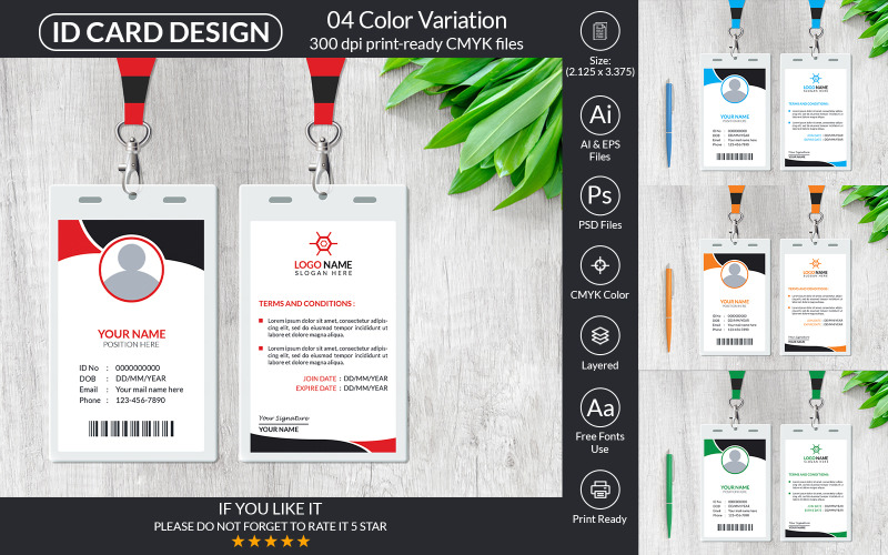 Creative Business ID Card Design Template Corporate Identity