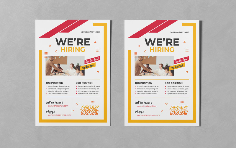 Creative We Are Hiring Flyer Templates Corporate Identity