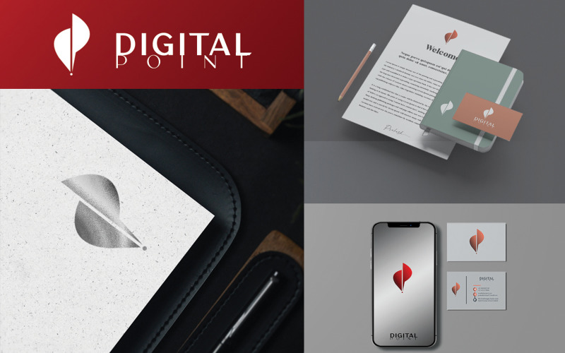 Digital Point logo for any Digital Business or Shop Logo Template