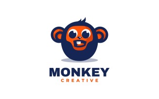 Monkey Simple Mascot Logo Design