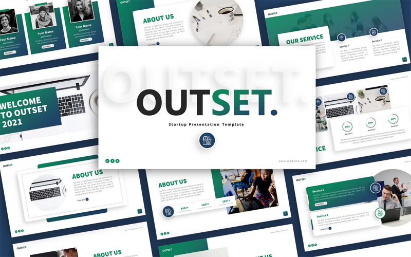 Outset Startup Multipurpose PowerPoint Presentation Template PowerPoint Template