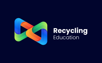 Recycling Gradient Colorful Logo