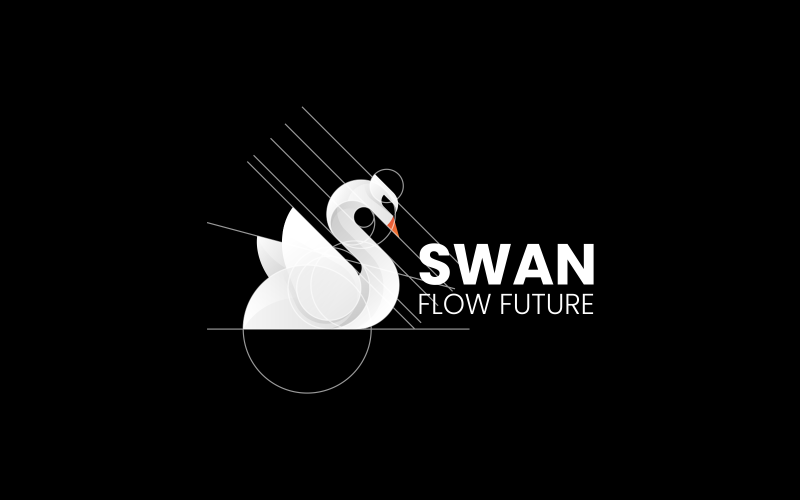 Swan Gradient Logo Design Logo Template
