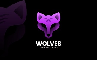 Vector Wolf Gradient Logo