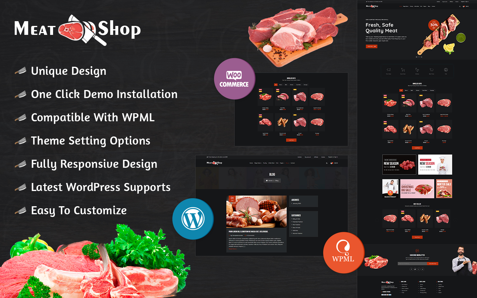 Template #228896 Beef Meatstore Webdesign Template - Logo template Preview