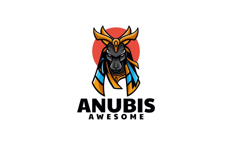 Anubis Simple Mascot Logo Logo Template