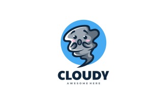 Cloudy Cartoon Logo Style