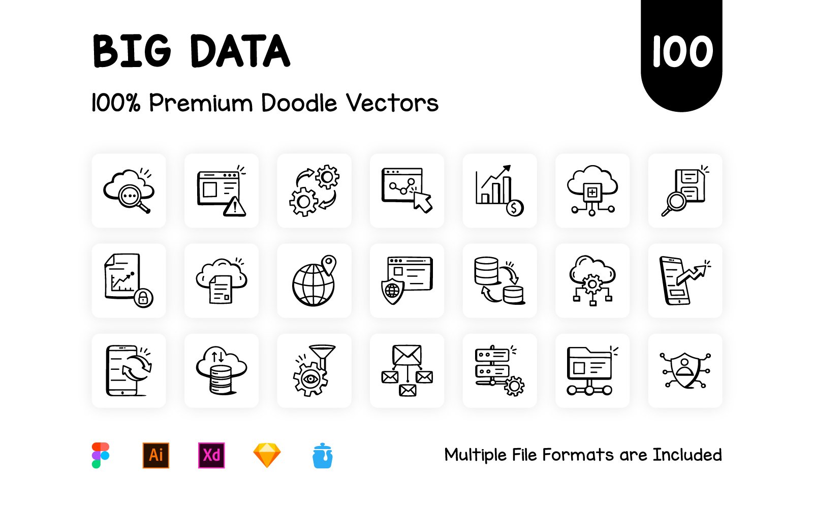 Kit Graphique #228924 Doodle Icnes Divers Modles Web - Logo template Preview