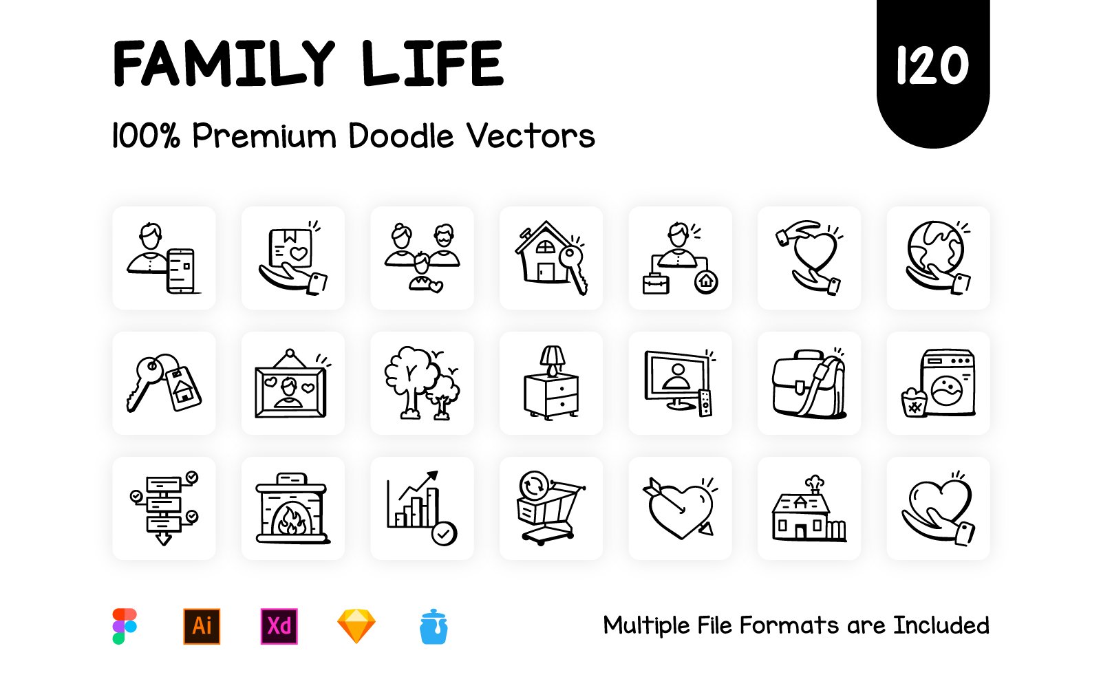 Kit Graphique #228925 Doodle Icons Divers Modles Web - Logo template Preview