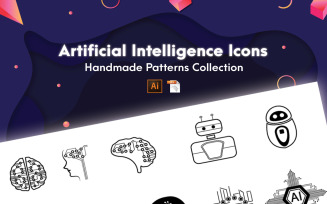Artificial Intelligence Icons Handmade Collection