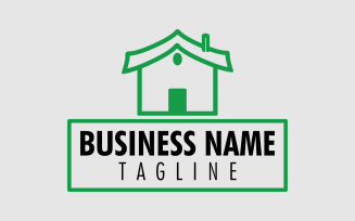 Cottage Logo Simple Design For Real Estate Business