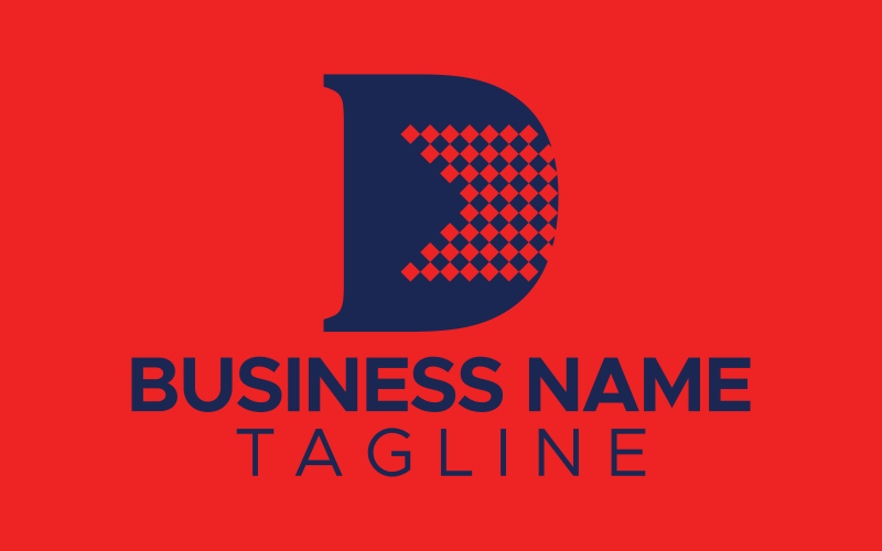D.M Letter Initial Custom Design Logo Logo Template