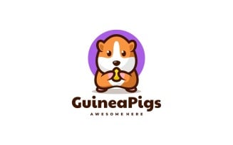 Guinea Pig Simple Mascot Logo