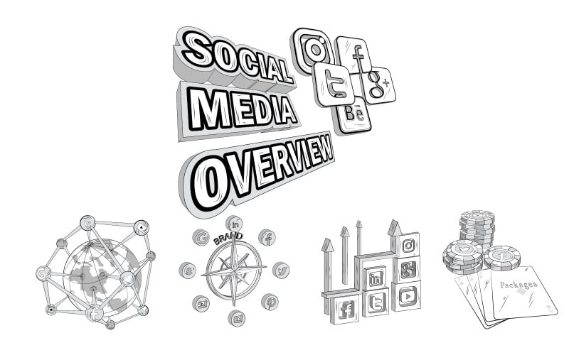 5 illustration item Social media Illustration