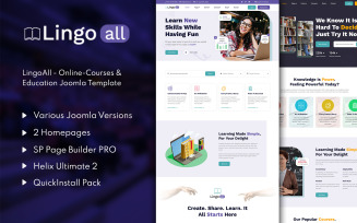 LingoAll - Online Courses & Education Joomla 5 & 6 Template