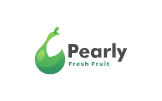 Pear Gradient Color Logo Style
