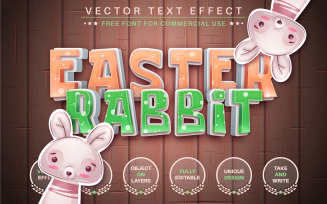 Happy Easter - Editable Text Effect, Font Style, Graphics Illustration