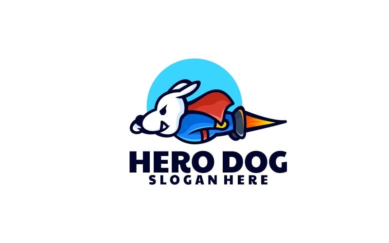 Hero Dog Cartoon Logo Design Logo Template