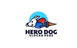 Hero Dog Cartoon Logo Design